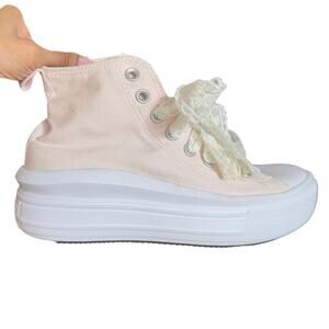 Converse Chuck Taylor Move Platform‎ Canvas Pink Sneakers Women Size 6 A03629C